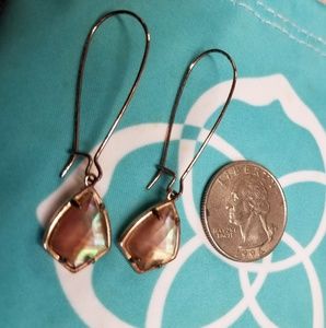 Shell rose gold Kendra Scott earrings